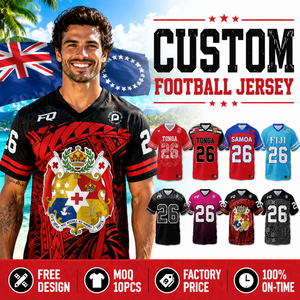 Camiseta de Fútbol Personalizada de <span class=keywords><strong>Tonga</strong></span>, Samoa, Fiyi, Uniforme Deportivo Informal de Moda, Uniforme Juvenil de Polinesia, Camiseta Sublimada de las Islas del Pacífico - Product Image 1