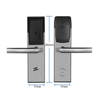 Système de serrure de porte d'hôtel électronique RFID avec carte intelligente, poignée de porte à accès sans clé, logiciel de gestion des accès, système de serrure de porte à carte intelligente