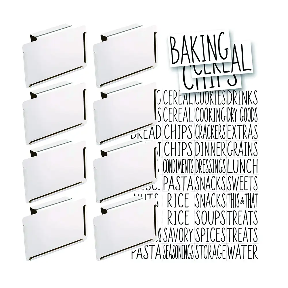 Basket Bins Pantry Labels Clip on Label Holders for Basket Storage Bins Metal Hanging Bin Clip Chalkboard Labels