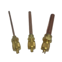 Vanne de charge de réfrigérateur à broche 1/4 avec tube en cuivre de 100 mm, 60 mm, 70 mm – Fourniture directe usine