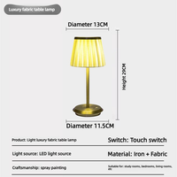 Lampe de bureau USB moderne rechargeable, lampe de table LED sans fil, lampe de table décorative pour restaurant, hôtel, chambre à coucher