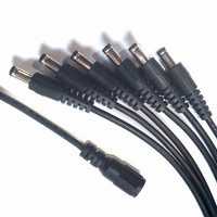 Câble adaptateur répartiteur d'alimentation DC 12V-Câble d'alimentation DC 3 en 1 DC 5521 femelle à mâle