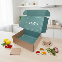 Carpeta de Cartón Corrugado Reciclable con Logotipo Personalizado al por Mayor, Cierre Magnético, Plegable, Materiales Reciclados, Forro de Kraft, para el Hogar