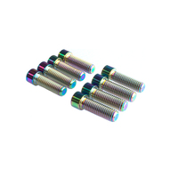 Baut Titanium GR5 M8*32mm Berwarna, Baut Kepala Silinder Hex Socket, Harga Pabrik, Sekrup Allen Kepala Bulat