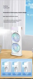 Wholesale Hot-Selling Desktop Air <b>Conditioner</b> Fan 5-Hole 3-Hole Spray Cooling Cooler Water Ambient Light Rechargeable - Product Image 3