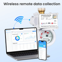 Compteur d'eau intelligent à piston rotatif DN15 LoRaWAN, corps en laiton, module prépayé, plage de température 0-90°C, surveillance AMR à distance
