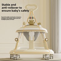 Trotteur bébé transfrontalier en plastique, multifonctionnel, anti-renversement, pour 6 à 18 mois, capacité de charge 10 kg, vente en gros