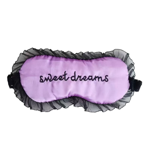 <span class=keywords><strong>Antifaz</strong></span> <span class=keywords><strong>de</strong></span> satén al por mayor, bonito, con volantes <span class=keywords><strong>de</strong></span> poliéster y bordado, borde morado y negro, <span class=keywords><strong>para</strong></span> niñas, ideal <span class=keywords><strong>para</strong></span> pijamadas, regalo. - Product Image 1