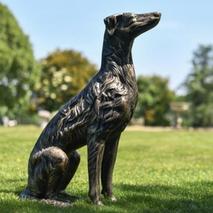 รูปปั้นสวนอลูมิเนียมรูปปั้นสุนัขขนาดชีวิตออกแบบประติมากรรมสัตว์สุนัขที่สมจริงในราคาถูก - Product Image 1