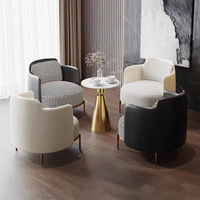 Fauteuil canapé pied-de-poule de luxe léger pour salon nordique fauteuil en tissu simple et moderne pour appartement fauteuil de loisirs unique de designer