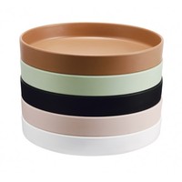 Assiette en mélamine en mélamine de qualité supérieure, bol en mélamine empilable assiettes en plastique simplistes et élégantes couleur de fête émail rond