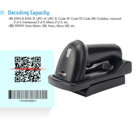 YHDAA manos libres Auto Sense Wireless 1D 2D Lector de código de barras resistente Escáner de código Qr con soporte de carga