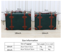 Nouvelles innovations en cuir PU Vintage ensembles de bagages femmes rétro valise main à main Trolley sac