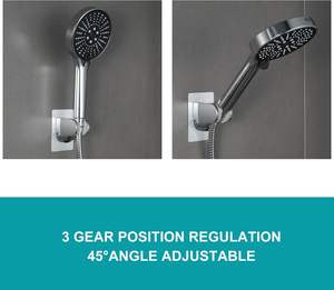 Supporto per soffione doccia forte adesivo senza foratura montaggio a parete regolabile staffa palmare soffione per bambini RV bagno doccia - Product Image 5