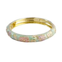 Bracelet CICILY de style chinois, bleu Jingtai noble, large fleur de pivoine, plaqué or 18 carats, alliage de zinc, cadeau pour femme