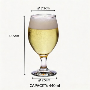 Vaso de Cerveza Transparente en Forma de Tulipán de 440 ml, Copas para Cerveza Artesanal, Cristalería de Grado Comercial para Bares y Pubs, Logotipo Personalizado Disponible - Product Image 2