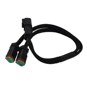 High Quality Temperature Control system wire harness loom lits with female sockrt Two Heads Fan Power Cable for automotive