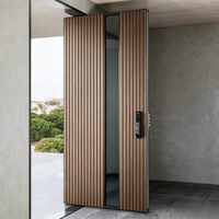 Portes d'entrée principales pivotantes modernes en aluminium et acier, design sécurisé pour maisons, des meilleurs fournisseurs de Chine