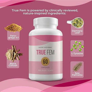 Venta caliente OEM con diseño de etiqueta <span class=keywords><strong>Comida</strong></span> entera de <span class=keywords><strong>True</strong></span> Fem Capsules Soporte Bienestar general para mujeres Siéntase listo siempre - Product Image 2