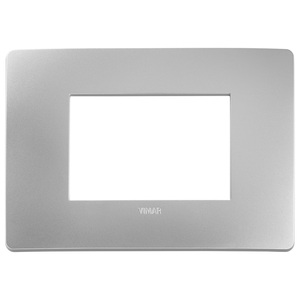 Vimar Plana Up 3M Silver <b>Plate</b> 9.7x16.5cm <b>Wall</b> Switch Cover - Product Image 1