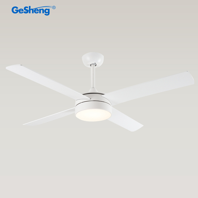 Modern Decorative Saving Energy 110v 52 Inch Cieling Fans 4 Plywood Blades Dc Dining Room Ceiling Fan with Led Light and Remote