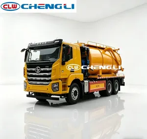 Camion d'aspiration des eaux usées Hongyan 6*4, camion d'aspiration et de nettoyage des eaux usées, camion-citerne à vide, camion des eaux usées - Product Image 6