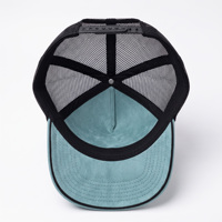 Casquette Trucker en Daim à 5 Panneaux avec Logo Brodé Personnalisé, Style Vintage, Dos en Maille et Corde, Collection Printemps-Automne