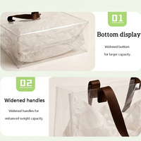 Bolsas de Compras de PVC Transparente con Logotipo Personalizado, Holográficas, Impermeables, con Diseño de Bolsa de Mano para Mujer