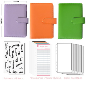 Sacos plásticos para documentos, sacos com <span class=keywords><strong>6</strong></span> furos para arquivos, pastas com zíper, sacos para arquivos e folhas soltas A5, A6, A7, venda imperdível - Product Image 6