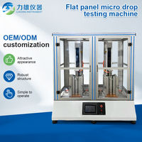 PLC Dokunmatik Ekran Kontrollü 0~300mm Ayarlanabilir Yükseklikli Çift İstasyonlu Düz Panel Mini Mikro Düşme Test Cihazı
