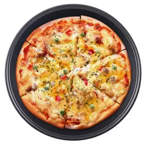 पिज्जा पैन नॉन-स्टिक Bakeware दौर Pizzas पाई कंद मफिन ट्रे पाक धूपदान बरस रही वेजी पैन