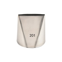 Bandförmige Spritztüllen 3 Stück 304 Edelstahl Zuckerguss-Spritzdüsen Kuchen-Dekorationswerkzeuge für Fondant und Gebäck # 200 # 201 # 202