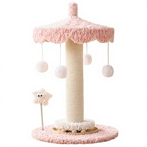 ชั้นปีนป่ายและของเล่นแมวแบบหมุนได้ ผ้าทนทานต่อการสึกหรอ ขนาดเล็ก น่ารัก ปริศนาลม กลิ่นหอม - Product Image 1