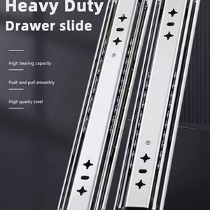 Correderas de Cajón de Extensión Total de Alta Resistencia de 53 mm con Rodamientos de Bolas y Bloqueo Automático, de Tres Secciones - Product Image 2