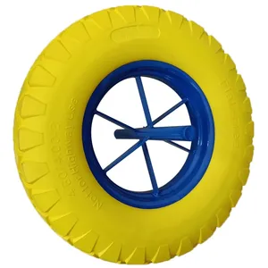 10inch 11inch12inch Solid Polyurethane Foam Material Wheel Wheelbarrow Replacement Wheels Wheelbarrow Wheel Yellow