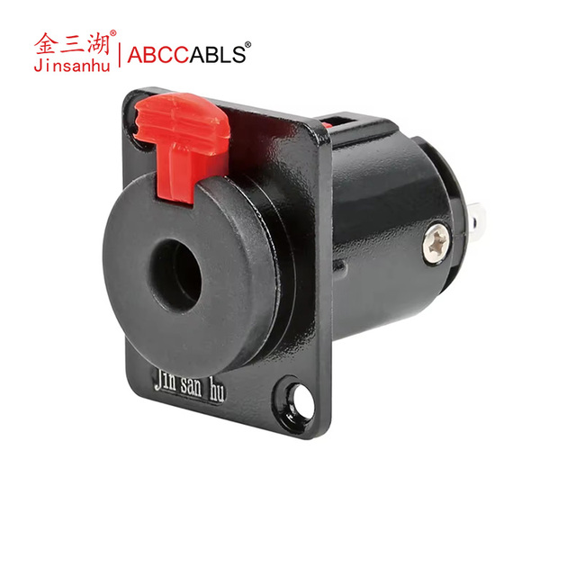 ABCCABLS 6.35mm 1/4" TRS Stereo Panel Jack with Lock, Audio Socket for Stage Mixer & Equipment