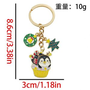Custom Cartoon Style Christmas Metal Keychain Alloy Coin Holder with Santa Elk Snowflake <b>Candy</b> Bag Pendant Cross-Border Gift - Product Image 4