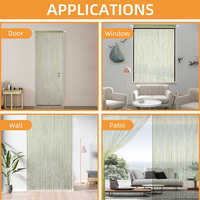 Rideau décoratif à franges de 100 cm x 200 cm pour porte, panneau mural, fenêtre, séparateur de pièce, écran à pompons, rideau perlé pour la maison