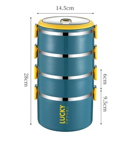 Boîte à lunch isolée scellée Boîte à repas en acier inoxydable pour employé de bureau avec couvercle Boîte à bento chauffée pour <span class=keywords><strong>four</strong></span> à micro-ondes Étudiant - Product Image 3