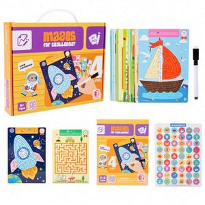 Libro de Actividades de Trazado para el Control del Lápiz, con Formas, Líneas, Letras ABC, Patrones y Números, para el Aprendizaje en Casa, con Páginas Reutilizables - Product Image 6