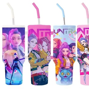 Tazza Termica per Auto a Tema Cartone Animato K-POP Huntrix 40oz Rumi Mira Zoey Ice Cup per Commercio Transfrontaliero - Product Image 5