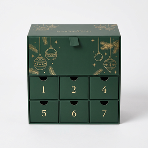 Boîte <span class=keywords><strong>de</strong></span> <span class=keywords><strong>calendrier</strong></span> <span class=keywords><strong>de</strong></span> <span class=keywords><strong>l</strong></span>'<span class=keywords><strong>avent</strong></span> rigide <span class=keywords><strong>de</strong></span> luxe, 7 jours, emballage <span class=keywords><strong>de</strong></span> cosmétiques, boîte cadeau pour soins <span class=keywords><strong>de</strong></span> la peau et maquillage, dorure à chaud - Product Image 2