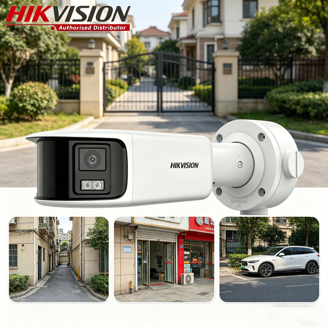 Hikvision High-Quality DS-2CD3T87G2P-LSU/SL 8 MP Panoramic ColorVu Fixed Active Strobe Audio Alarm IP67 Bullet Network Camera