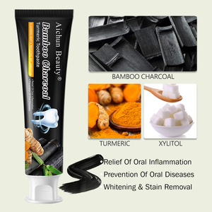 100g Bamboo Charcoal Whitening Toothpaste Mint Turmeric Fresh Breath Oral Gum Care Teeth Stain Remover Cleaning <strong>Lemon</strong> Toothpaste - Product Image 3