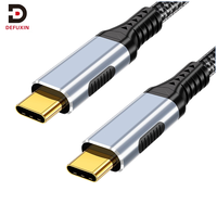 Cable USB4 DFX Chapado en Oro de 1M 240W 40Gbps Tipo C a C Compatible con TB4 y E-Marker para Monitor de Juegos, Mini PC y Steam Deck