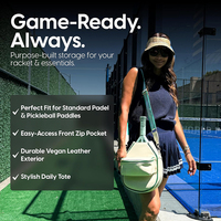 Sac de pickleball de luxe pour femmes avec poche pour raquette, adapté au tennis portable, au pickleball et au badminton
