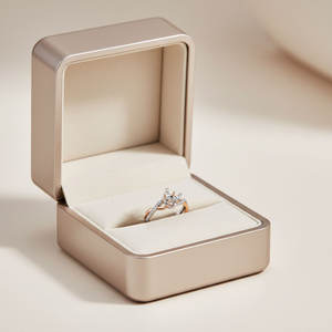 Bague de fiançailles en or blanc et rose 18 carats massif avec diamant naturel, design couronne torsadée, pour femme - Product Image 6