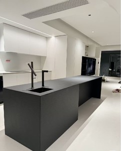 Meubles de cuisine modulaires en métal de conception italienne de luxe, meubles de rangement muraux, ensemble d'îlots de cuisine, salon, hôtel commercial moderne - Product Image 1