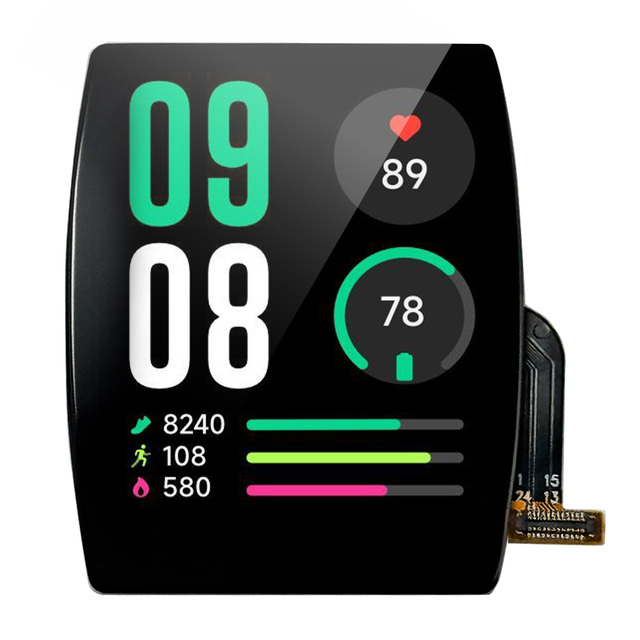 2.13inch 336x480 410x502 Amoled Display Screen Smart Amoled with Cover Glass Touch Screen