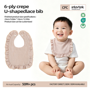 Paños <span class=keywords><strong>de</strong></span> Muselina <span class=keywords><strong>de</strong></span> Algodón <span class=keywords><strong>de</strong></span> 6 Capas <span class=keywords><strong>para</strong></span> Bebés, con Volantes y Encaje, Toallas <span class=keywords><strong>para</strong></span> Saliva, Paños Suaves <span class=keywords><strong>para</strong></span> Recién Nacidos, Servicio OEM, Pedido al por Mayor - Product Image 3